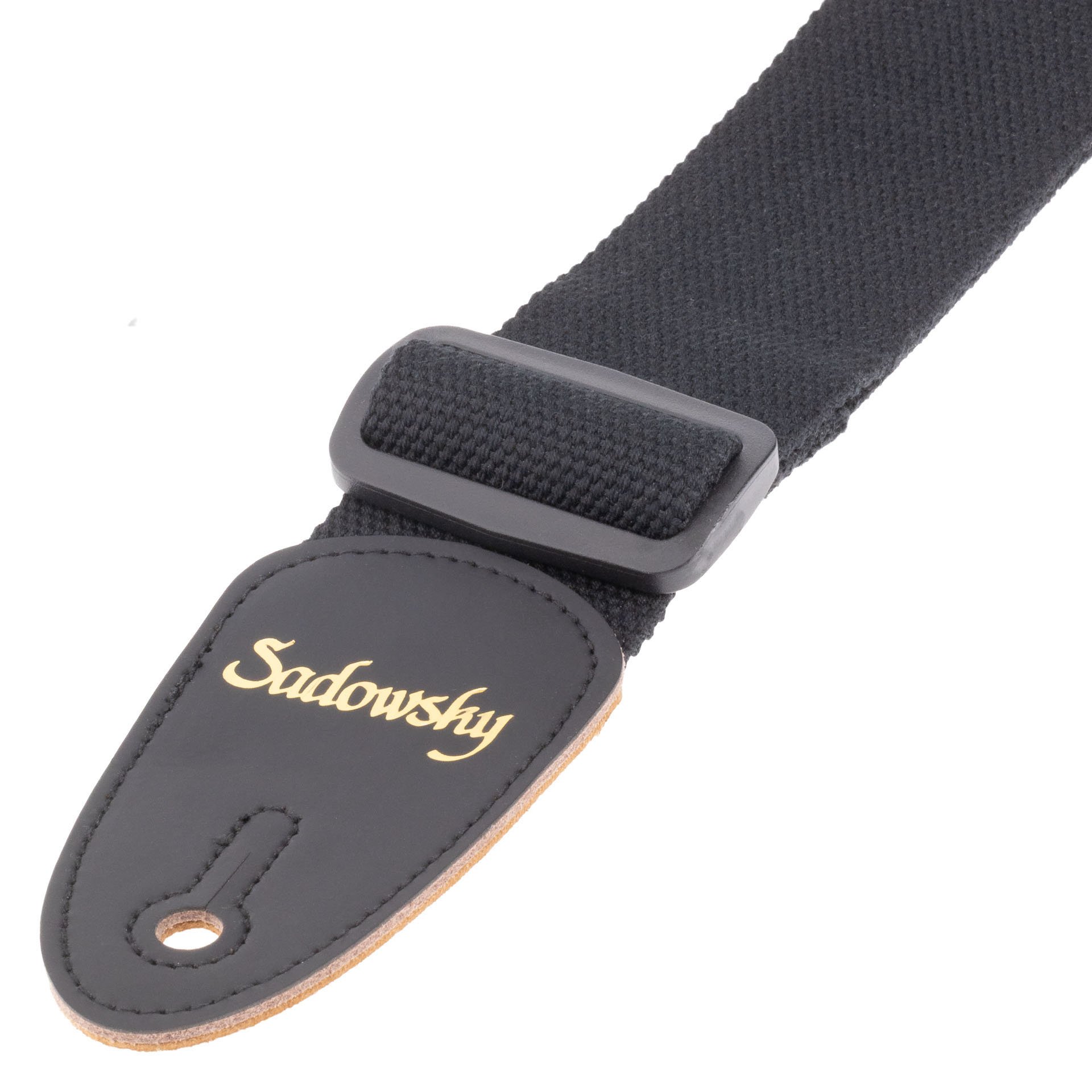 Non-Slip Cotton Guitar Strap - Black, 50 mm Width